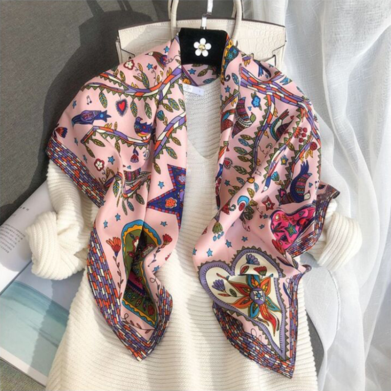 2024 90*90cm Square Scarf Twil - огляд і ціна Ascot Neck Scarf