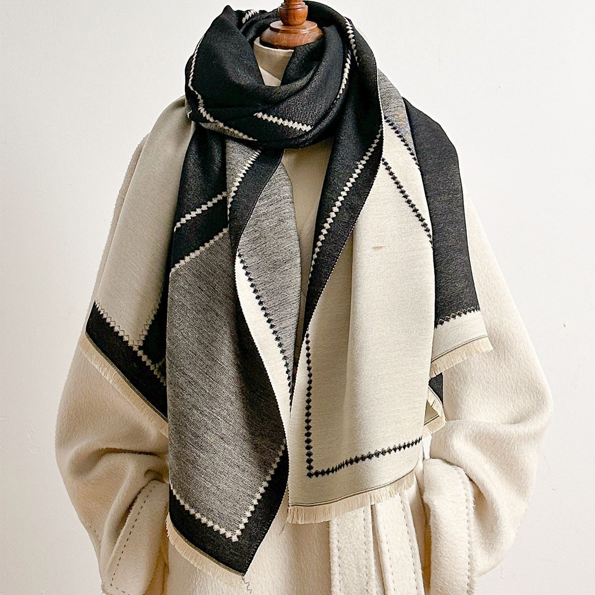 Women Imitation Cashmere Scarf - огляд і ціна Pashmina Wrap Large